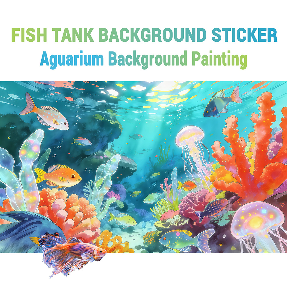 Aquarium Fish World - Fundo para aquário, decoração para aquário,