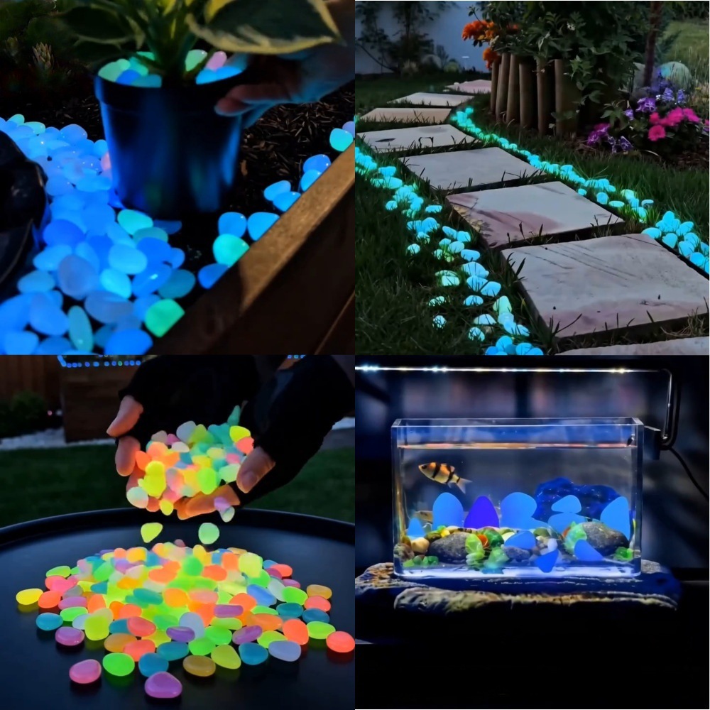 Aquarium Fish Light - Pedras luminosas coloridas que brilham no