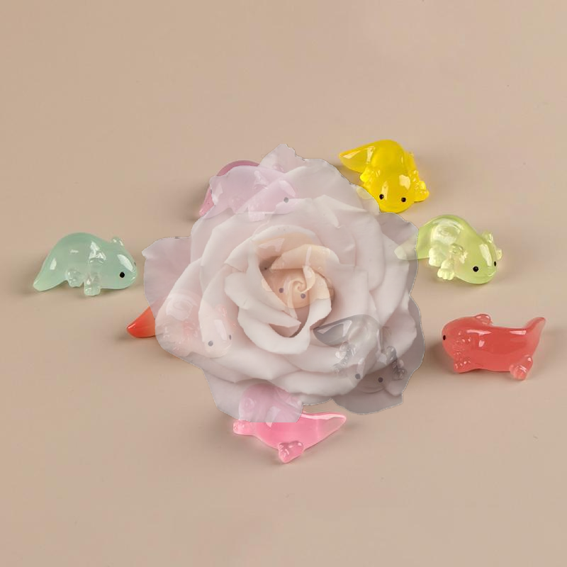 Aquarium Fish Popular - Figurinhas Luminosas Kawaii Mini de Salamandra,